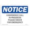 Signmission OSHA Notice, 5" Height, Conference Call In Progress Please Knock Sign, 7" X 5", Landscape OS-NS-D-57-L-10771 - alternate 1